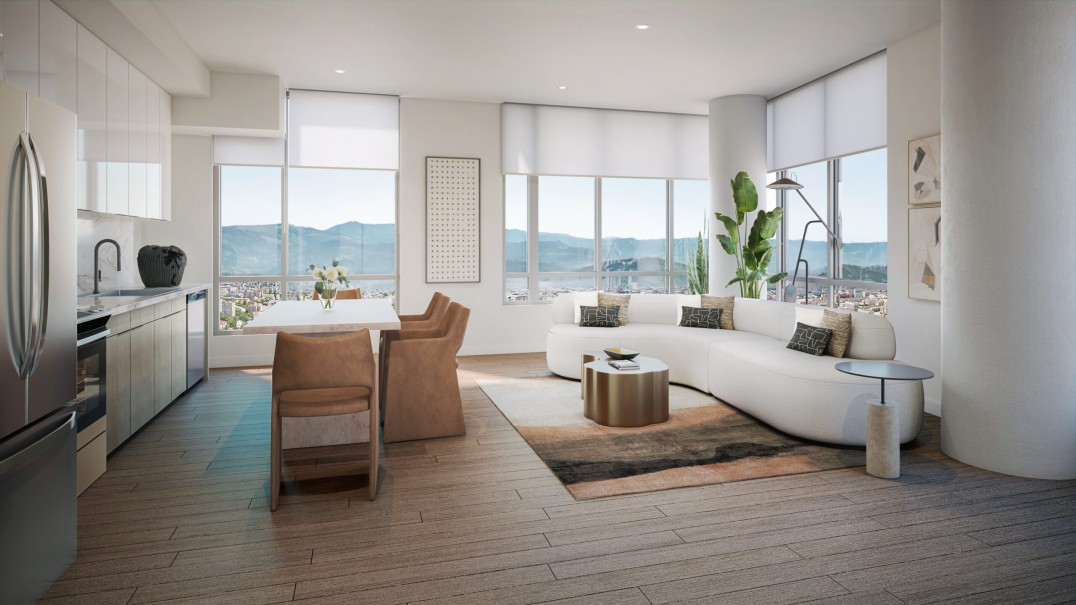 The Martin penthouse living room