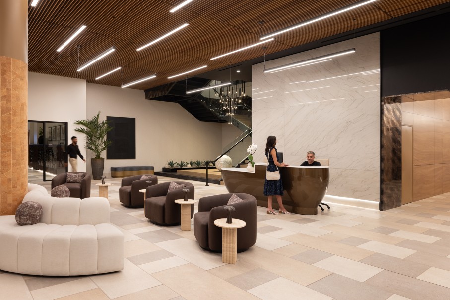 The Martin residential building lobby