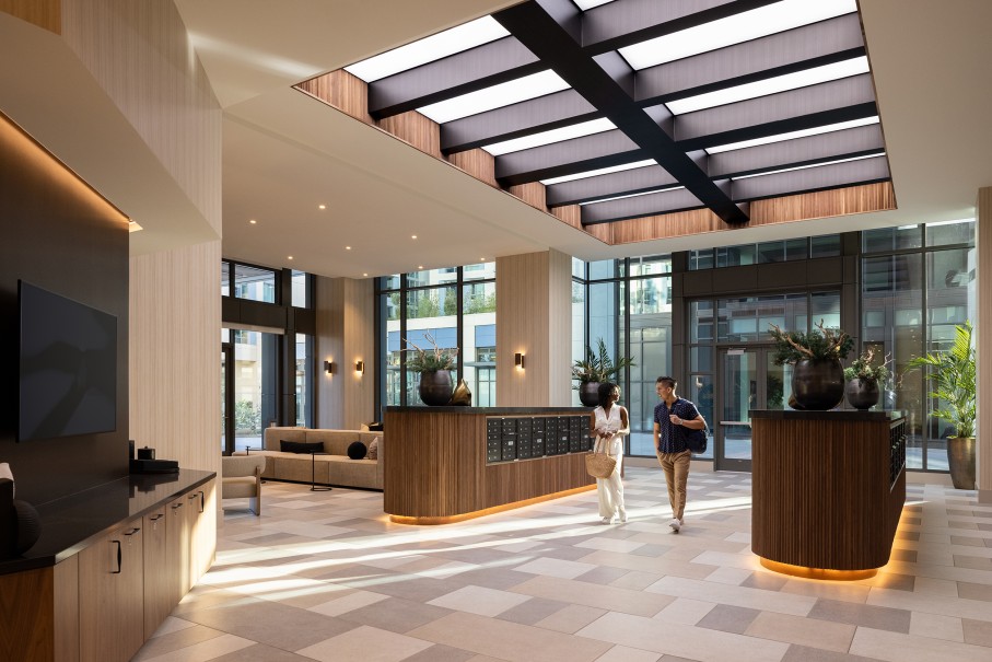 The Martin residential building lobby